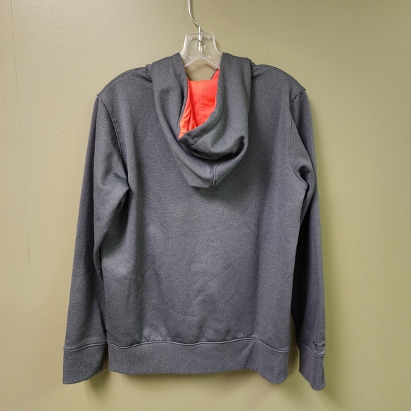 Under Armour Loose Slate Gray Big Logo Long Sleeve Hooded Sweatshirt Size Medium - Picture 5 of 13